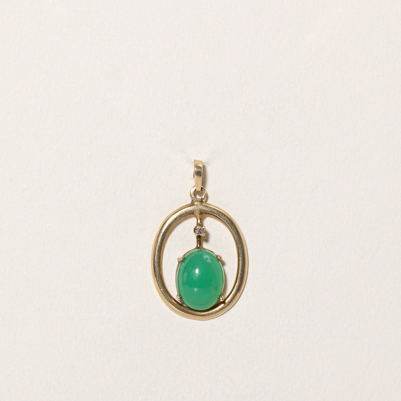 Jadeite & Diamond Pendant | 2.80ct, 0.06ct