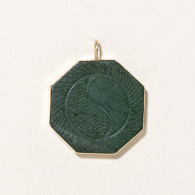 Nephrite Jade Yin Yang Pendant | 18.00ct