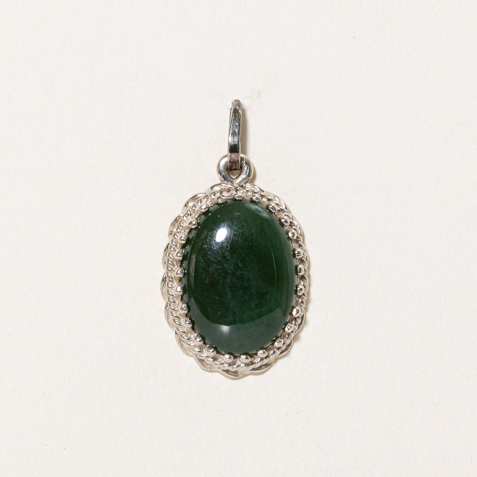 Oval Cabochon Nephrite Jade Pendant | 4.80ct