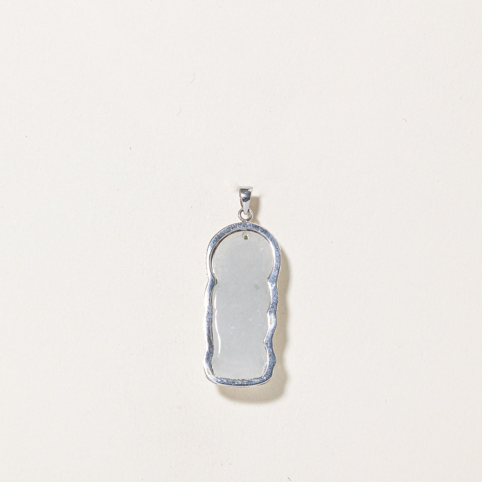 Carved Grey Jadeite Buddha Pendant | 21.00ct
