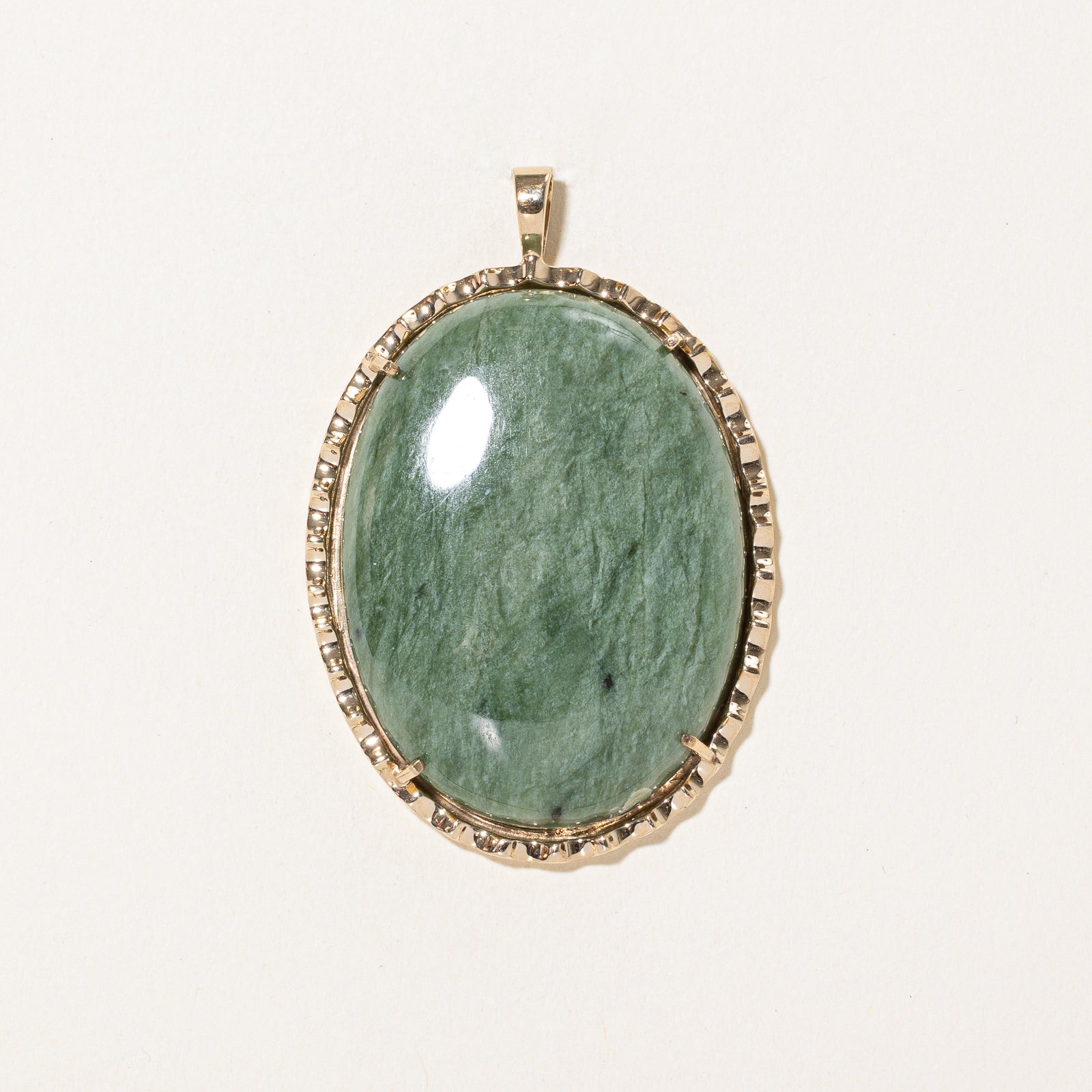 Oval Cabochon Nephrite Jade Pendant | 92.00ct