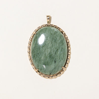Oval Cabochon Nephrite Jade Pendant | 92.00ct