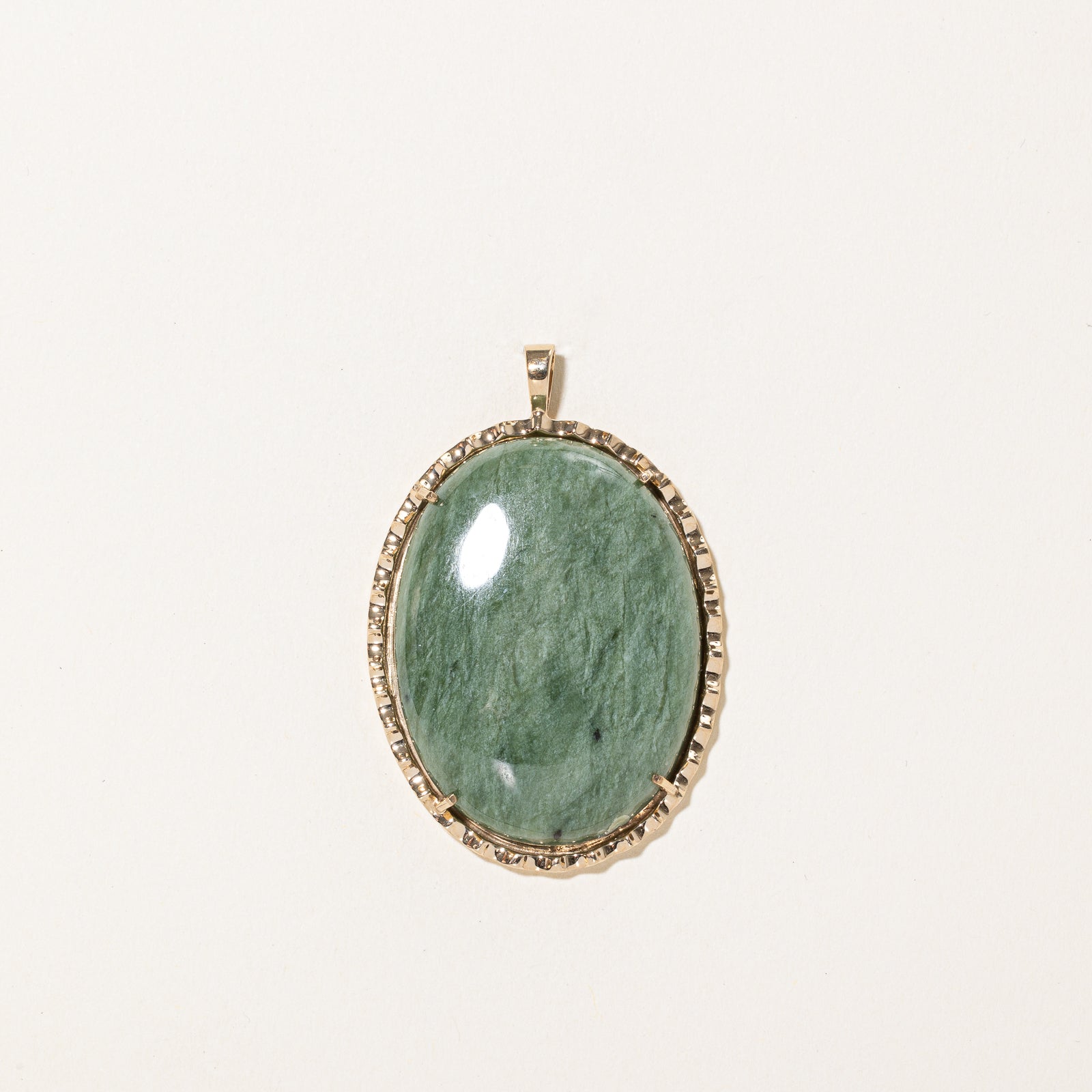 Oval Cabochon Nephrite Jade Pendant | 92.00ct