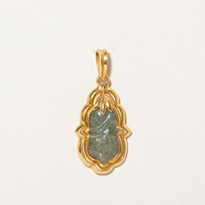 Carved Jadeite Ornate Pendant | 3.00ct