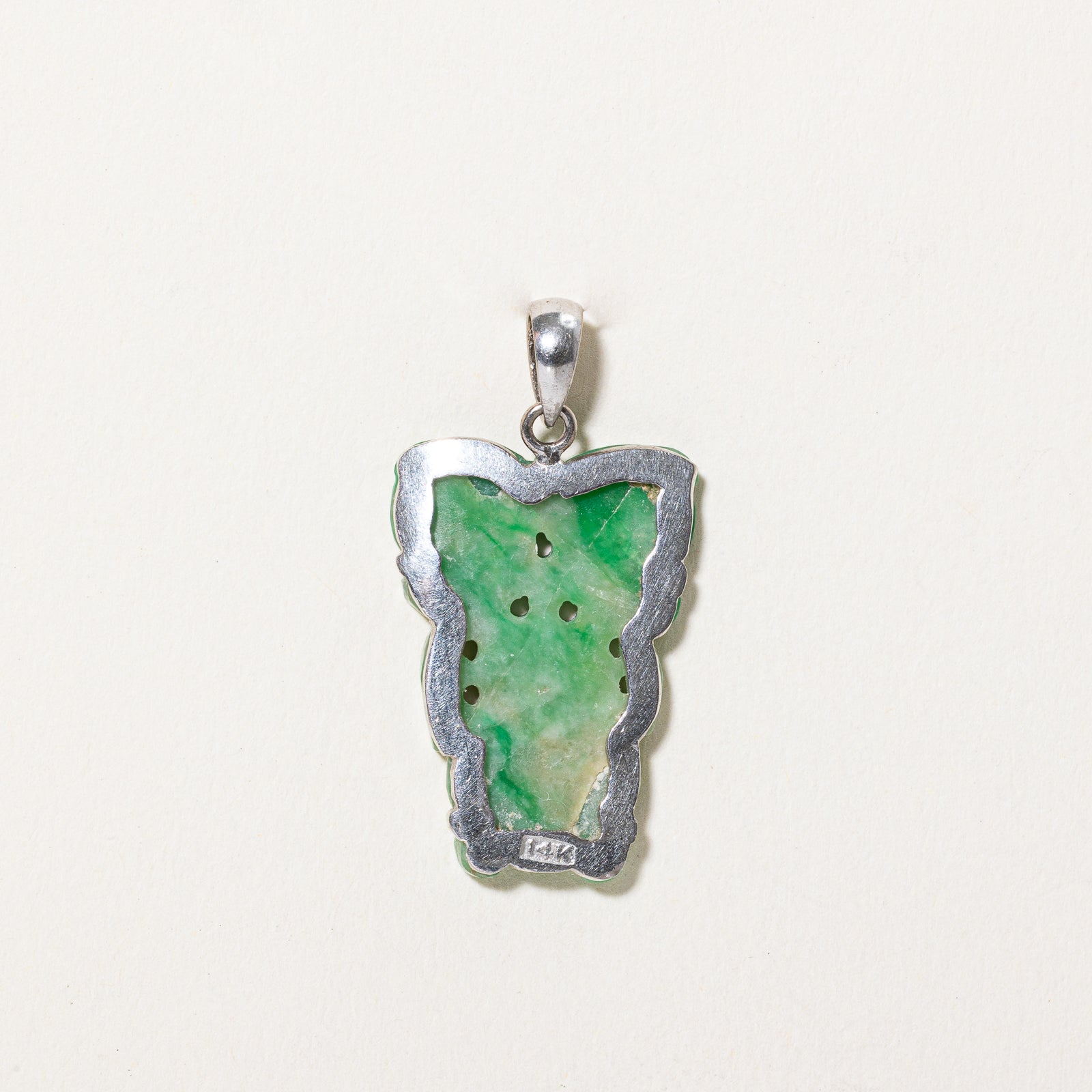 Carved Floral Jadeite Pendant | 8.50ct
