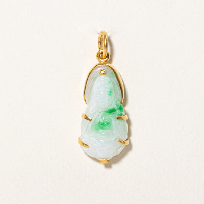 Carved Jadeite Figure Pendant | 16.00ct