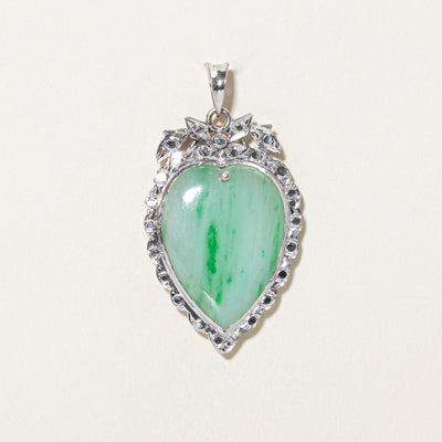 Heart Cut Jadeite Pendant | 20.00ct