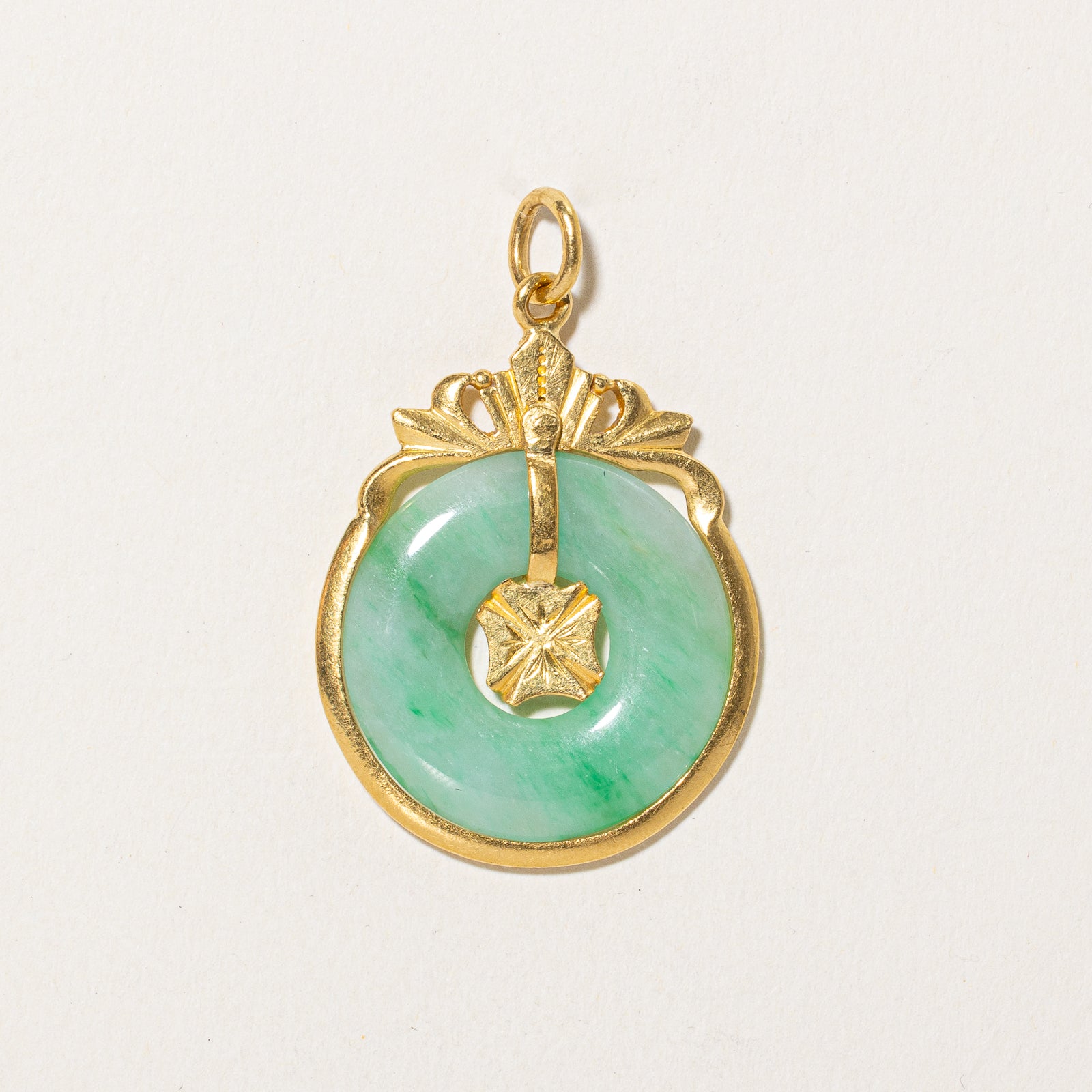 Chinese Donut Jadeite Pendant | 19.00ct