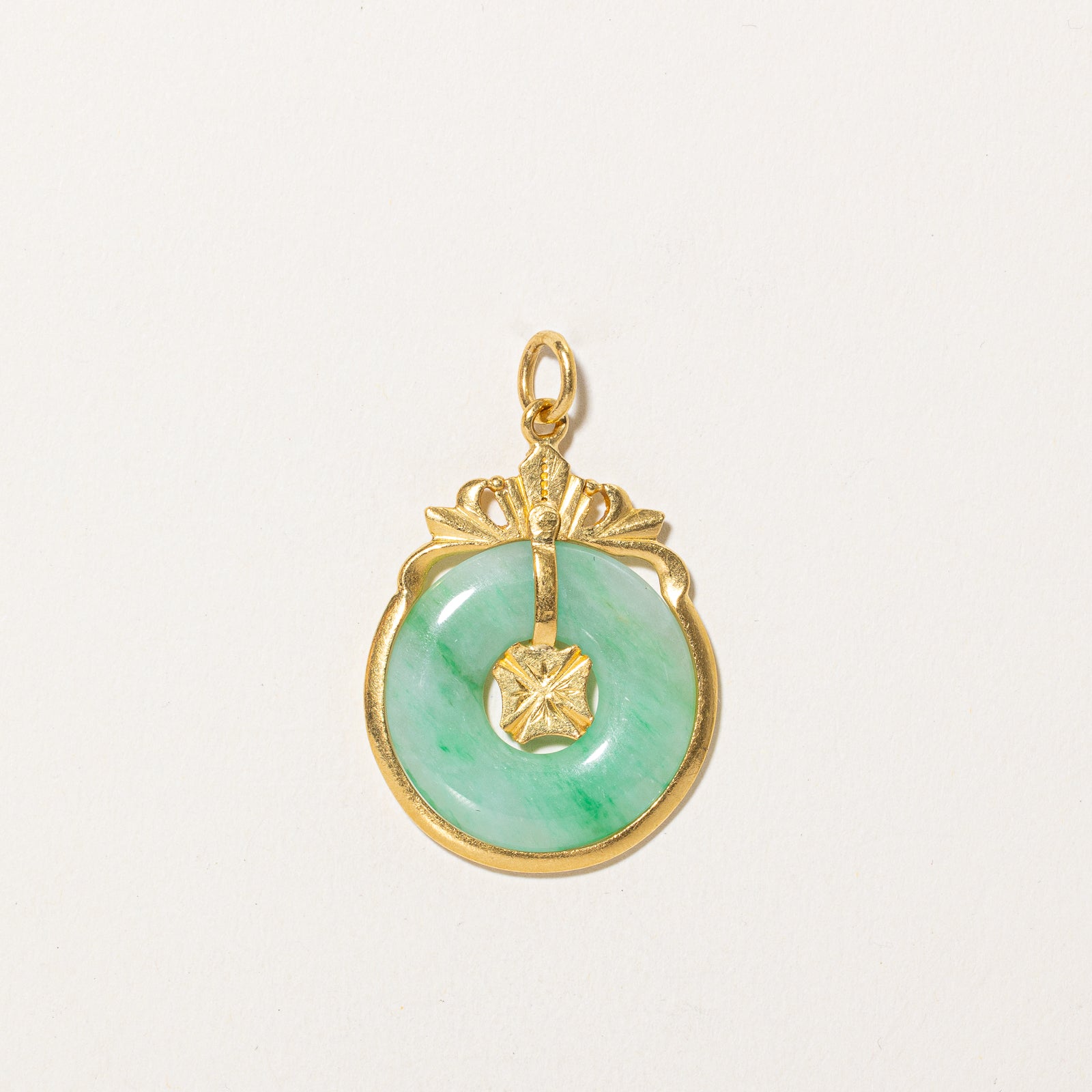Chinese Donut Jadeite Pendant | 19.00ct
