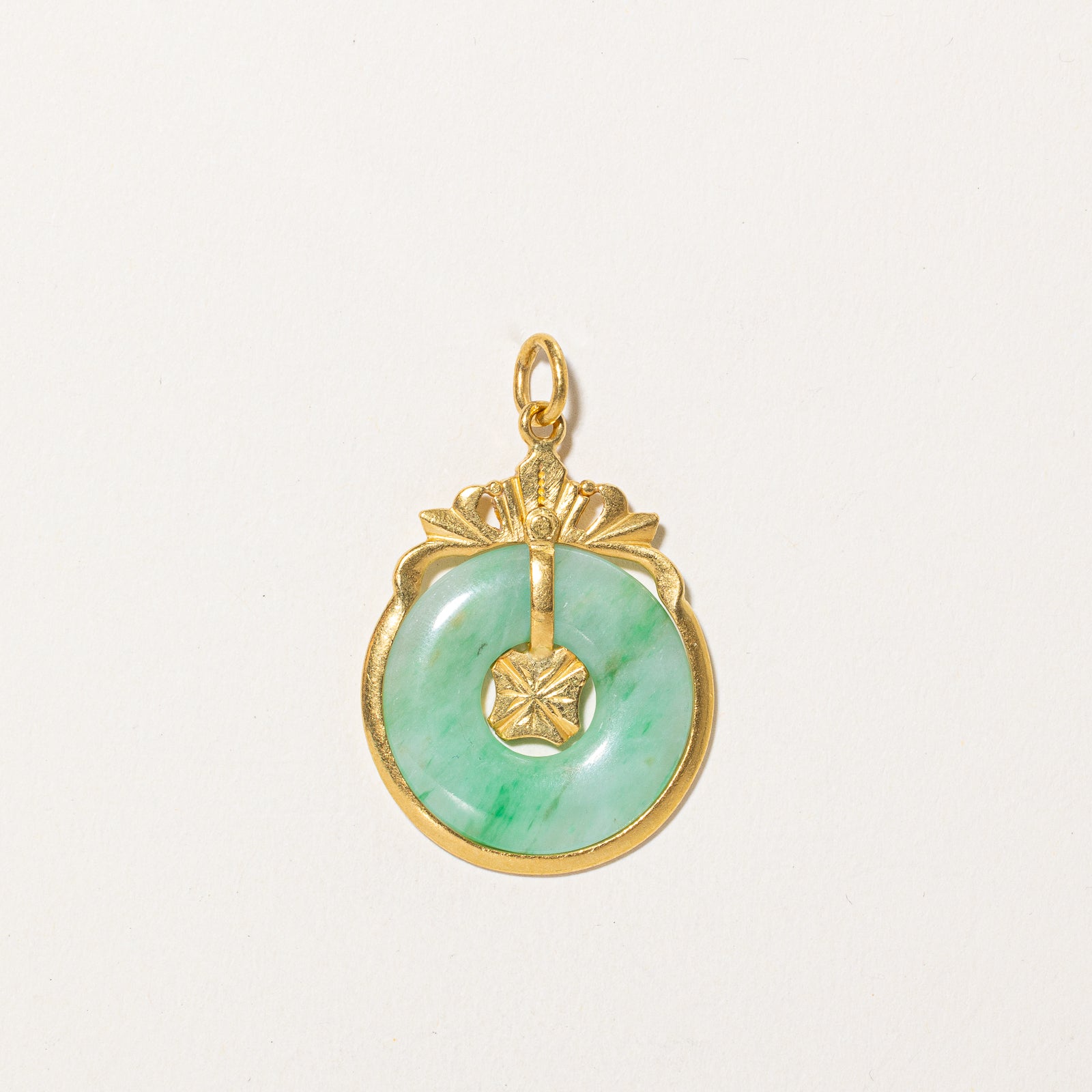 Chinese Donut Jadeite Pendant | 19.00ct