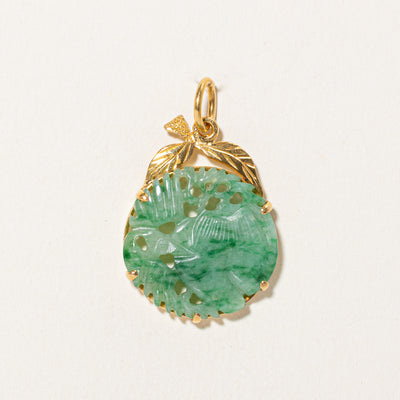 Carved Jadeite Circle Pendant | 12.00ct