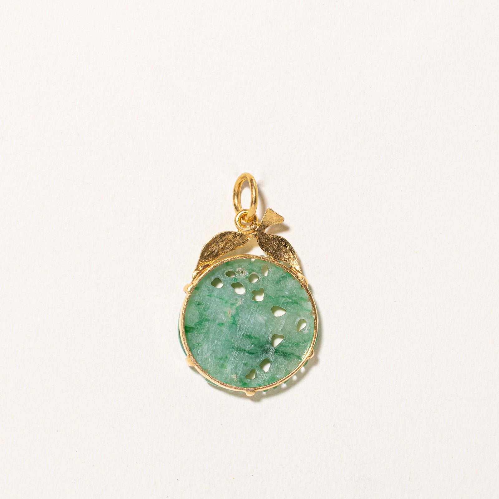 Carved Jadeite Circle Pendant | 12.00ct