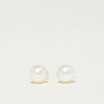 14K Pearl Stud Earrings