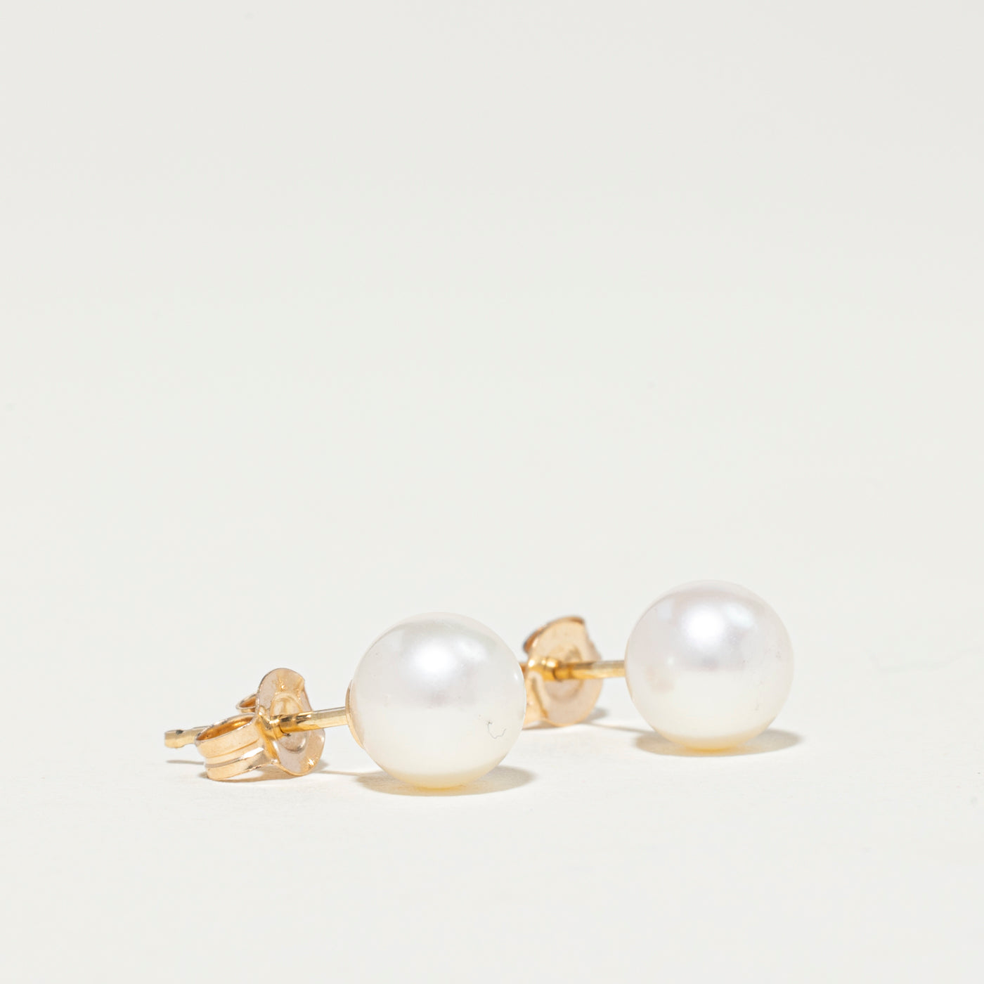 14K Pearl Stud Earrings