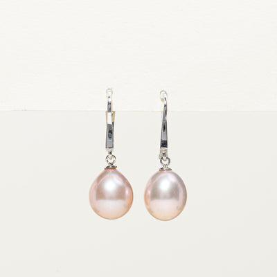 Pink Pearl Drop Earrings