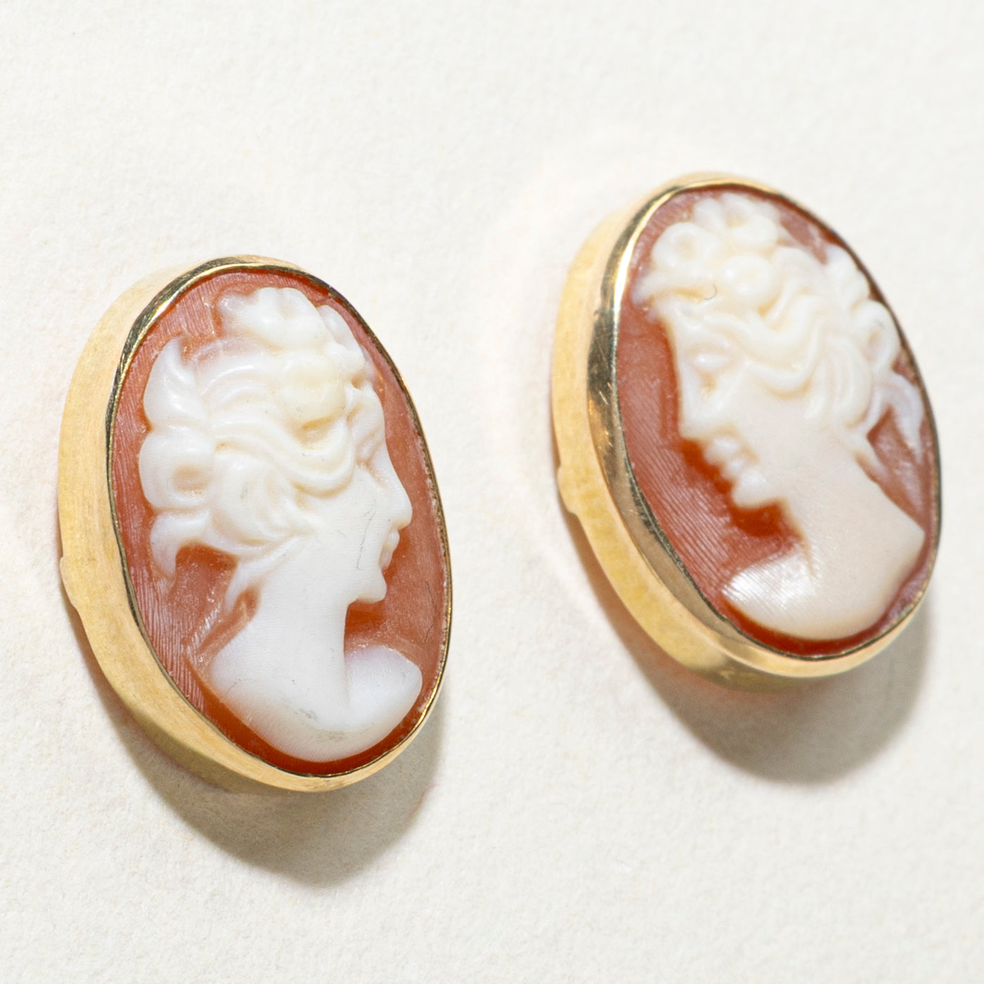 Cameo Shell Stud Earrings | 4.00ctw