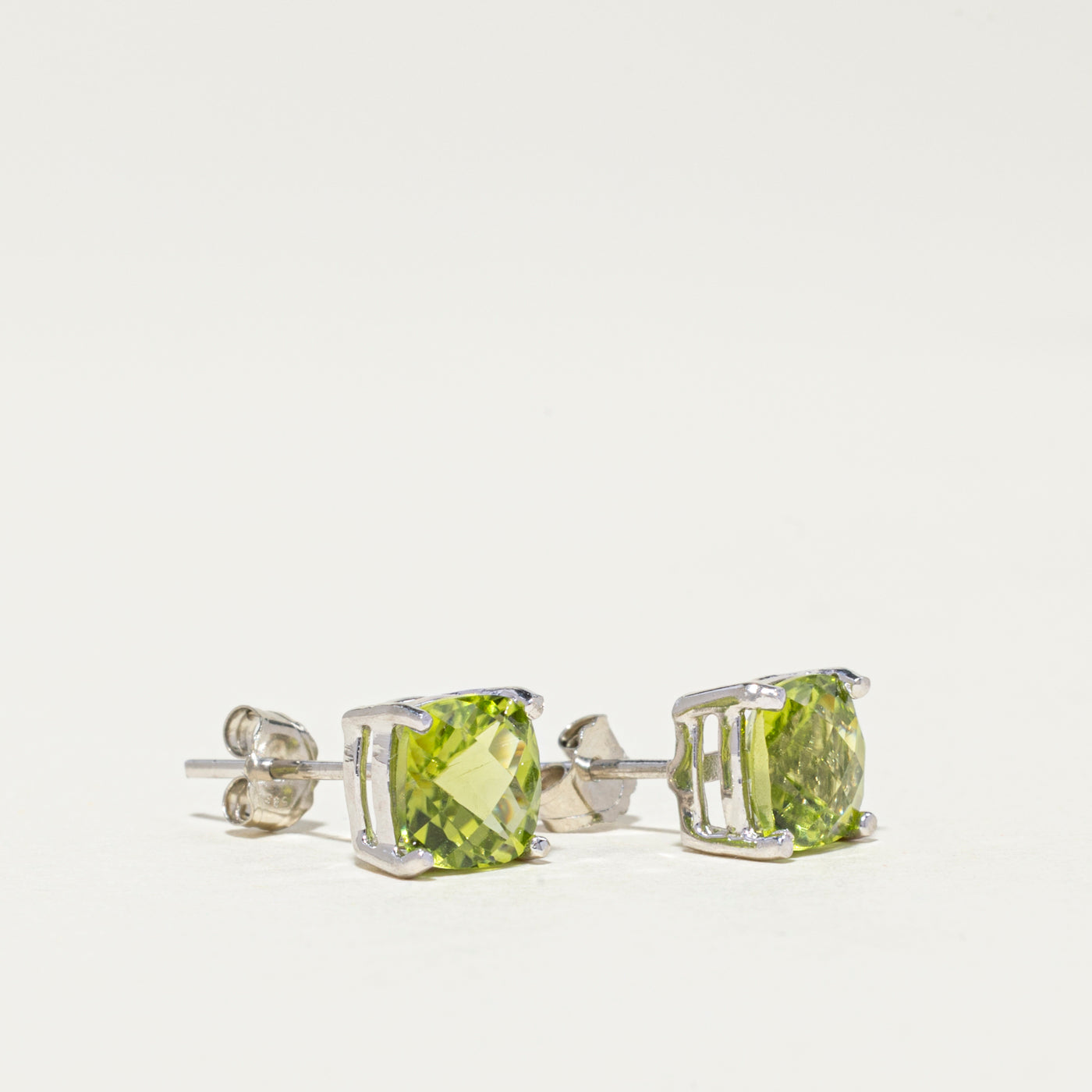 14K Peridot Stud Earrings | 2.50ctw