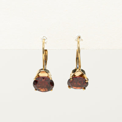 18K Garnet Drop Earrings | 4.00ctw