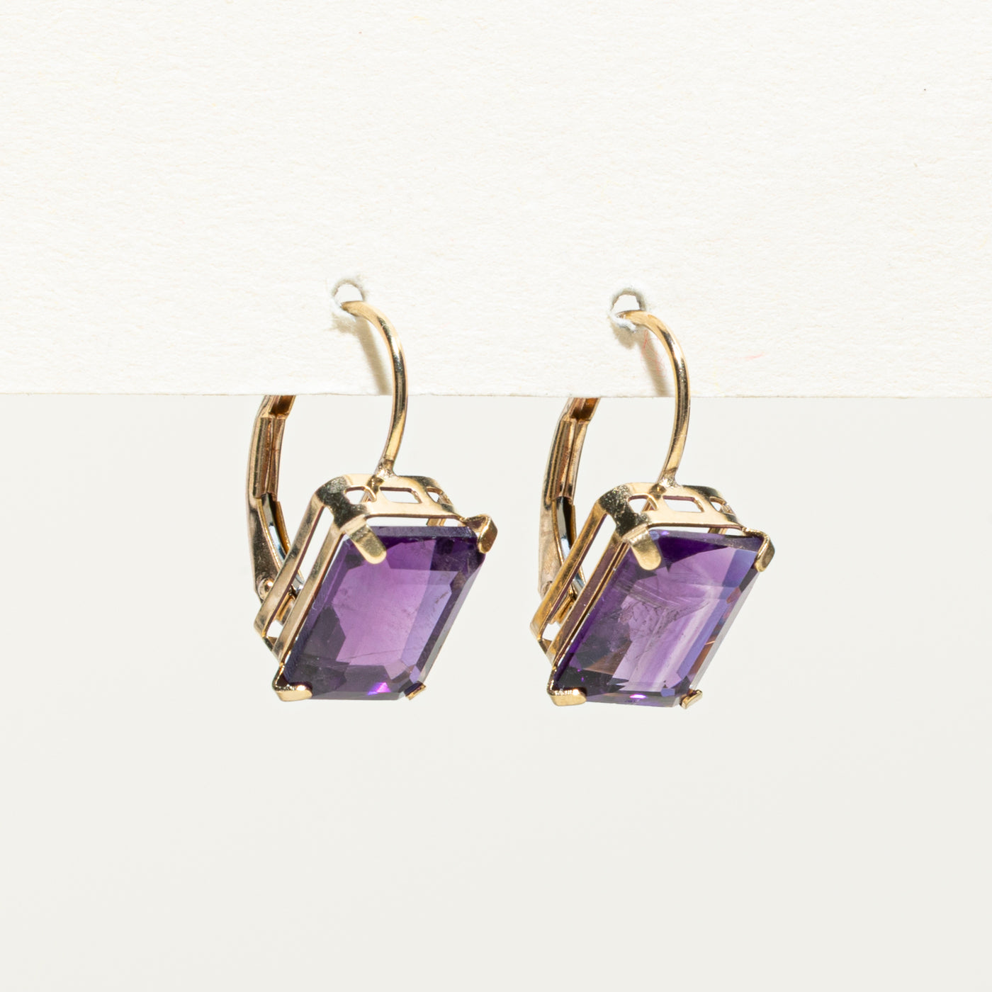 Boucles d'oreilles pendantes en améthyste 14 carats | 4,00 ct