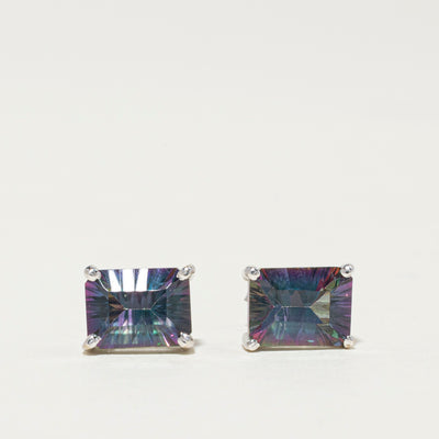 14K Mystic Topaz Stud Earrings | 3.60ctw