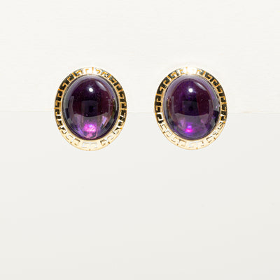 14K Amethyst Stud Earrings | 18.00ctw