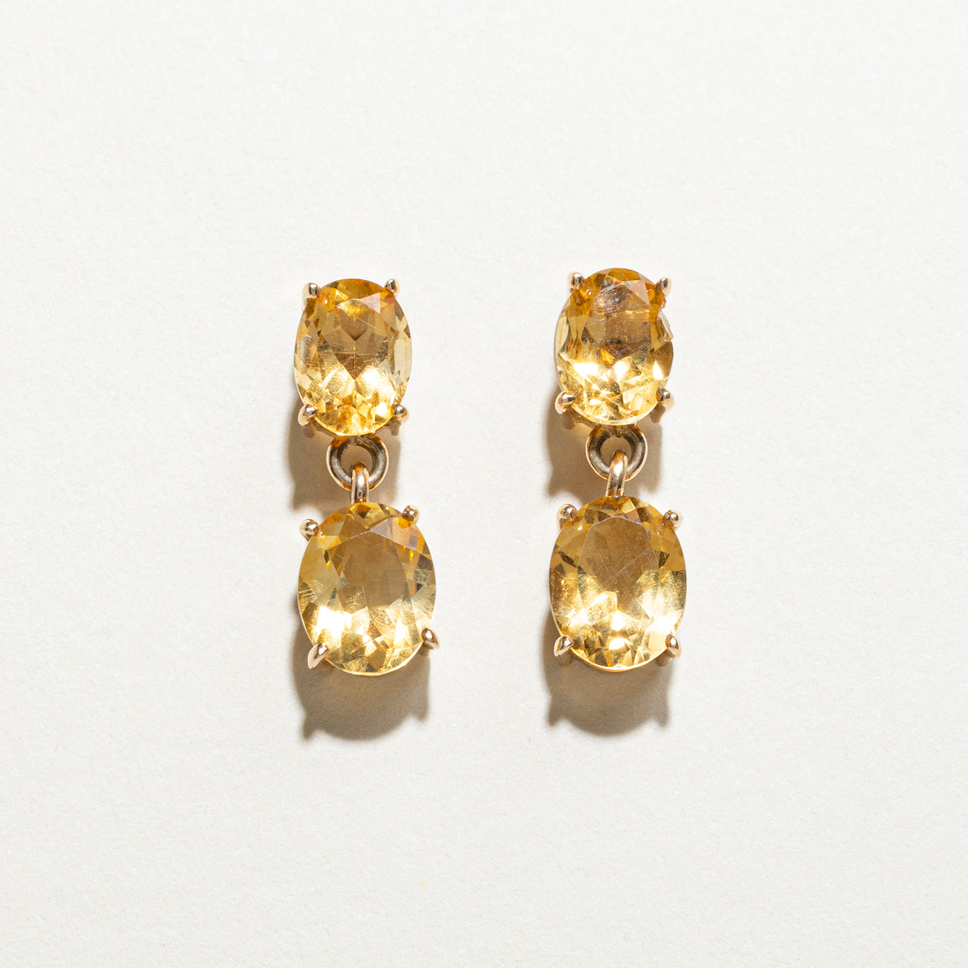 17K Citrine Drop Earrings | 5.00ctw
