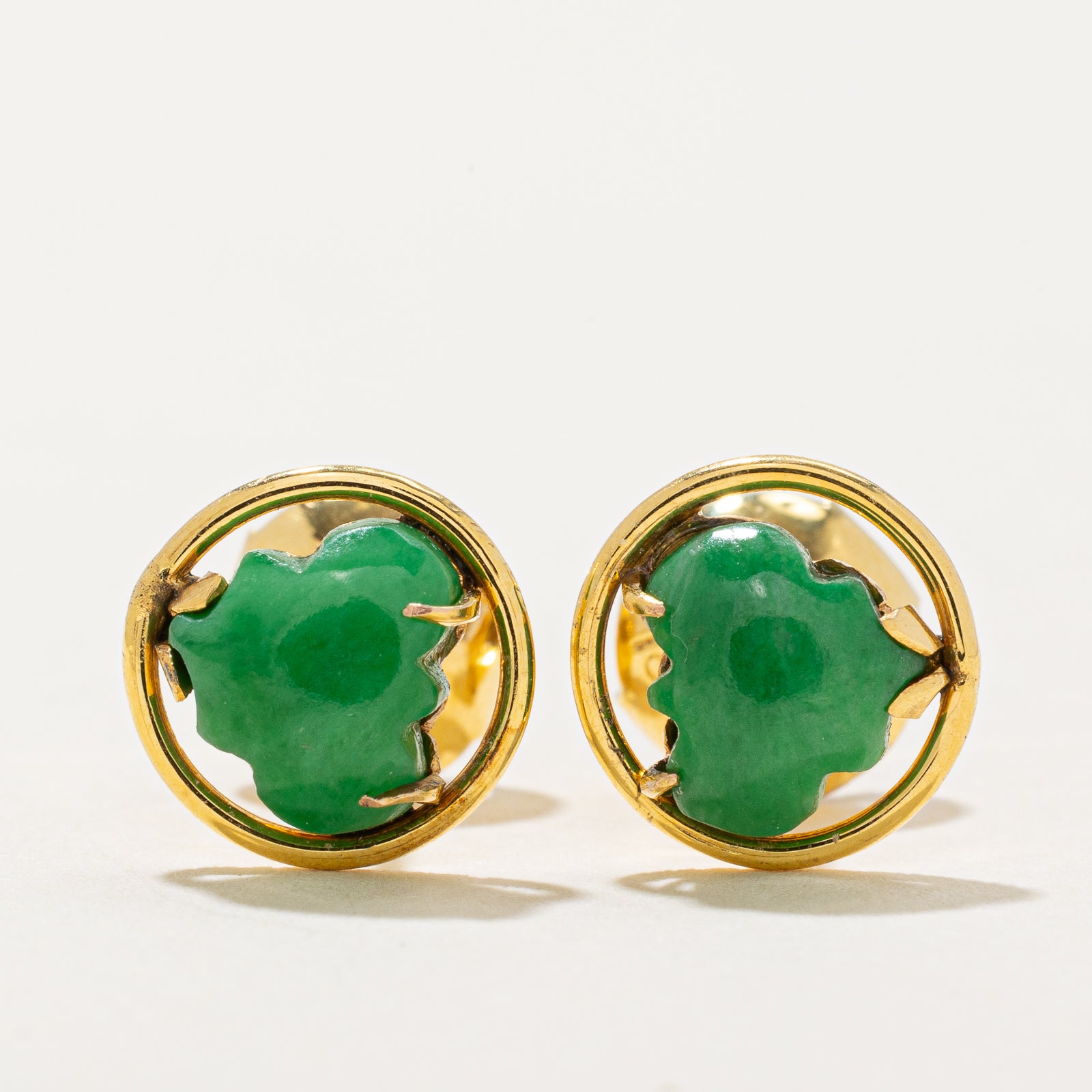 Carved Dyed Quartz Stud Earrings | 1.00ctw