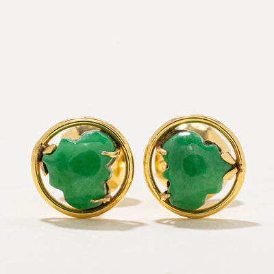 Carved Dyed Quartz Stud Earrings | 1.00ctw