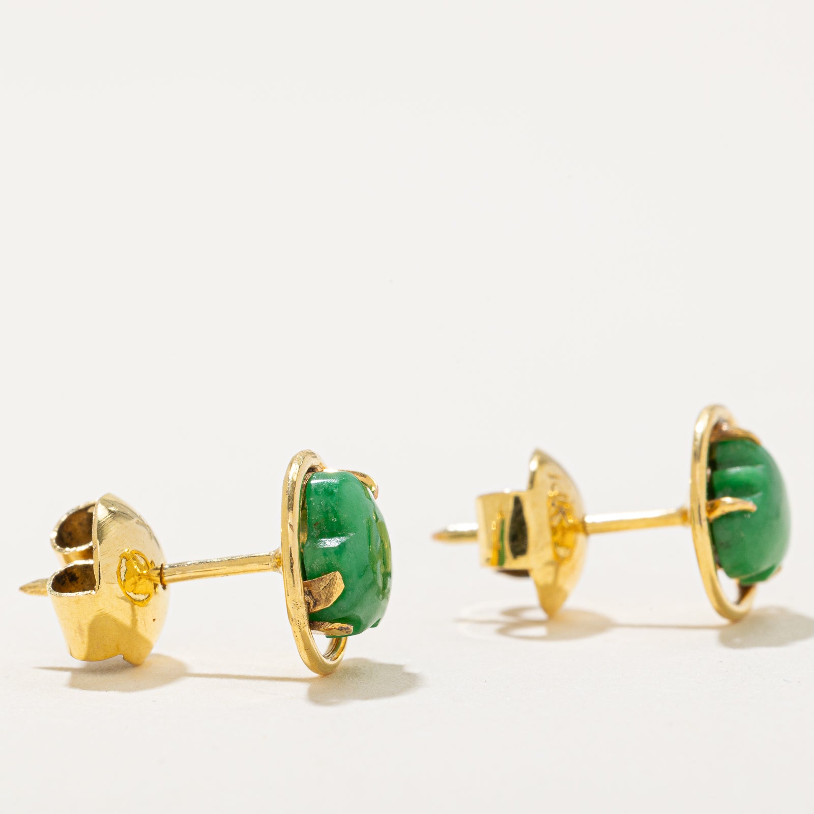 Carved Dyed Quartz Stud Earrings | 1.00ctw