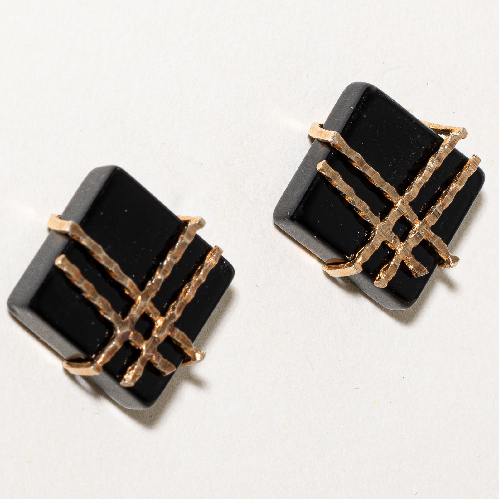 Onyx Square Stud Earrings | 24.00ctw