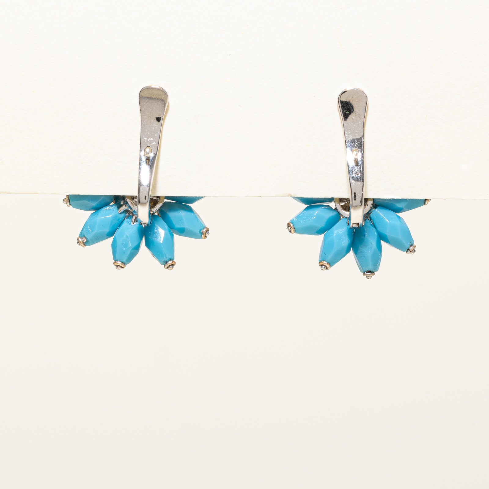 Turquoise & Diamond Floral Stud Earrings | 10.00ctw, 0.68ctw |