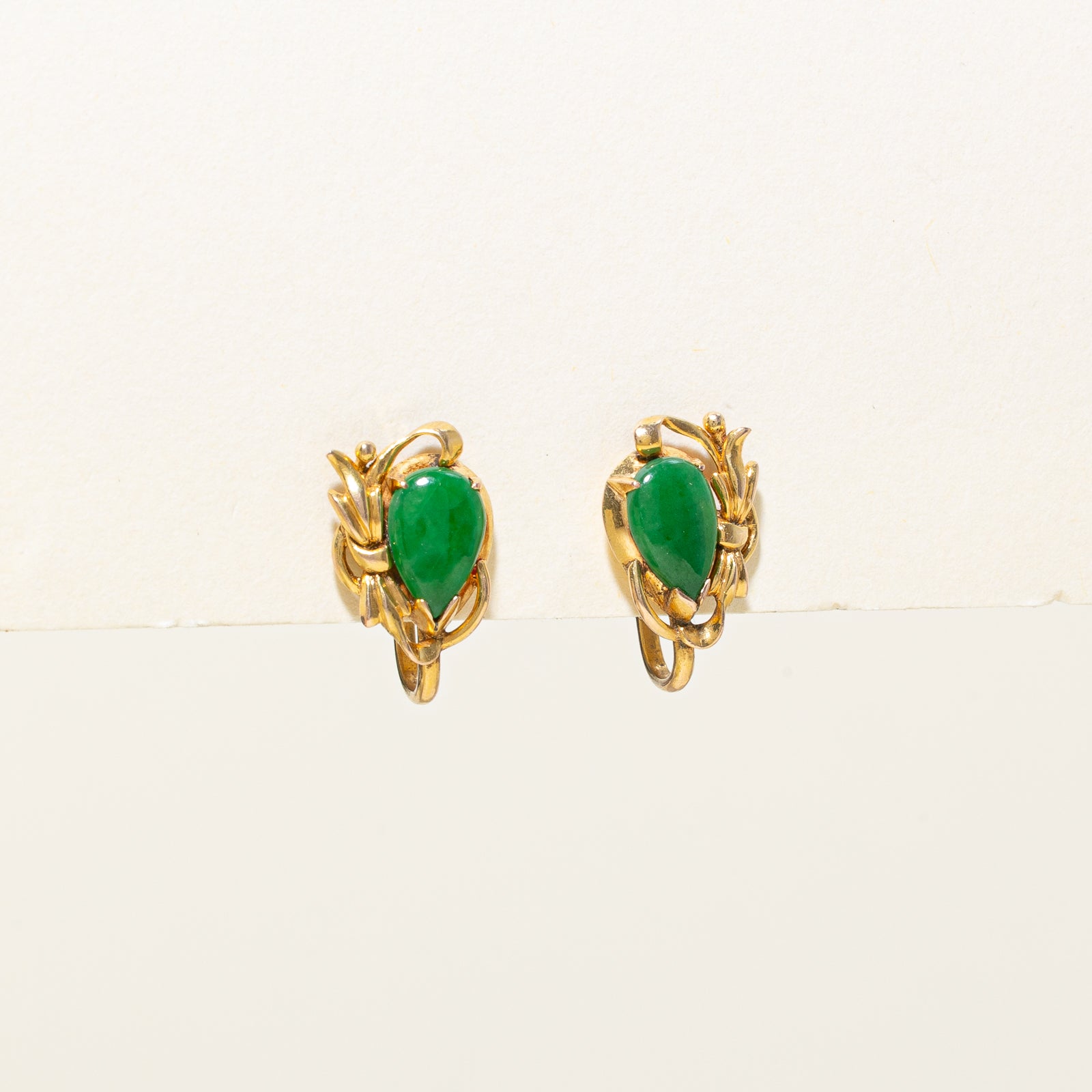 Jade Textured Clip On Earrings | 2.30ctw