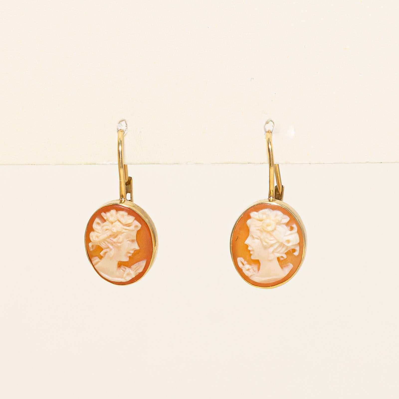 Italian Shell Cameo Drop Earrings | 4.00ctw