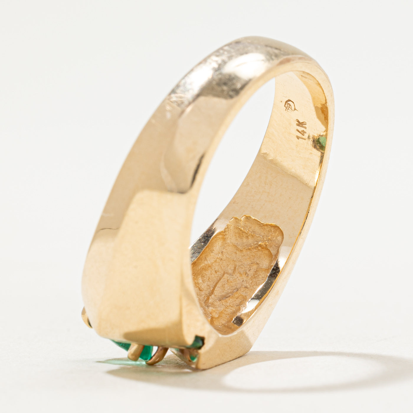 Pear Cut Emerald Ring | 0.87ctw | SZ 10.75