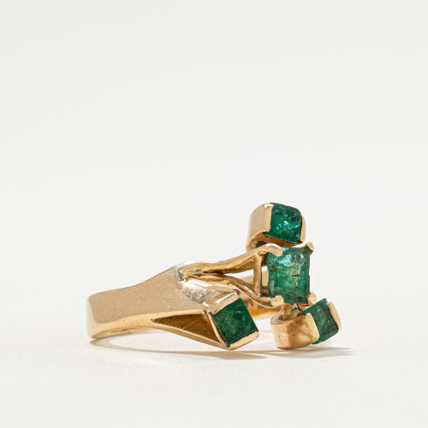 Scattered Emerald Ring | 0.83ctw | SZ 6.5