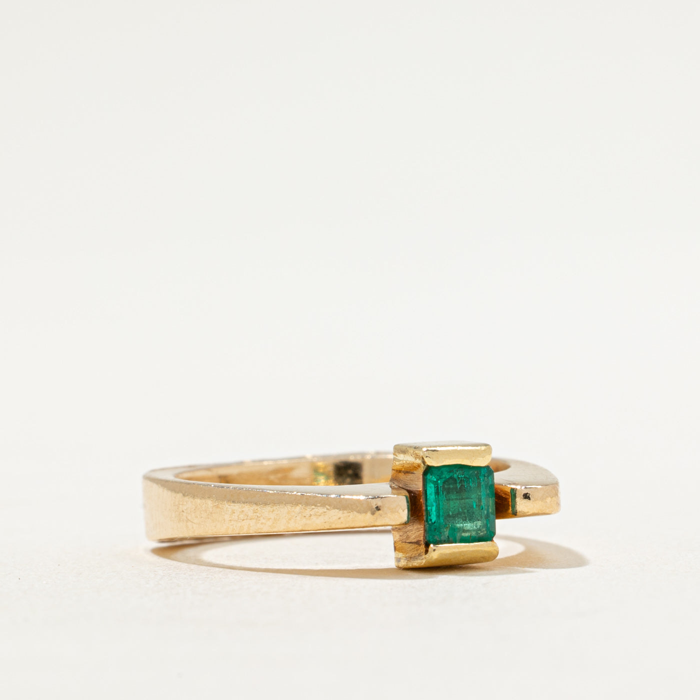 Bague émeraude à pierre unique | 0,26 ct | Taille 6,5