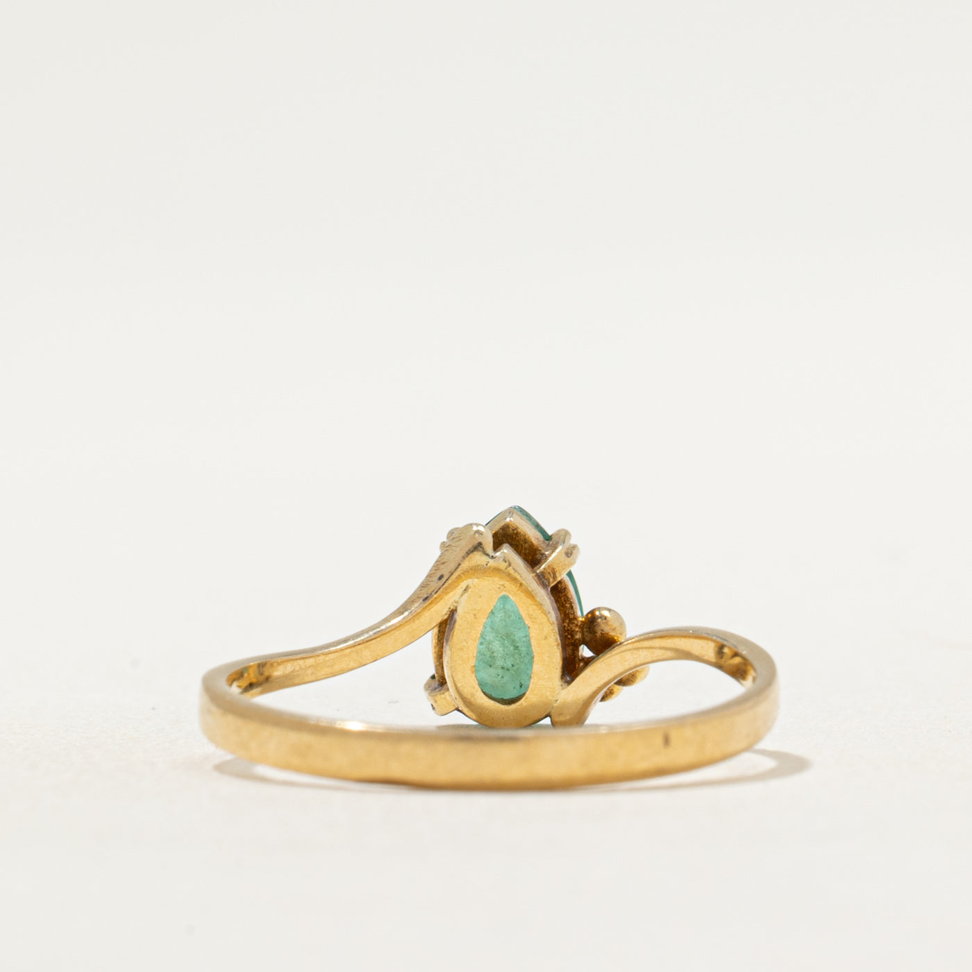 Bague sertie d'une émeraude unique | 0,50 ct | Taille 6,5