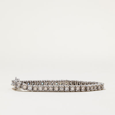 14K Semi Bezel Set Diamond Tennis Bracelet | 2.76ctw | 6