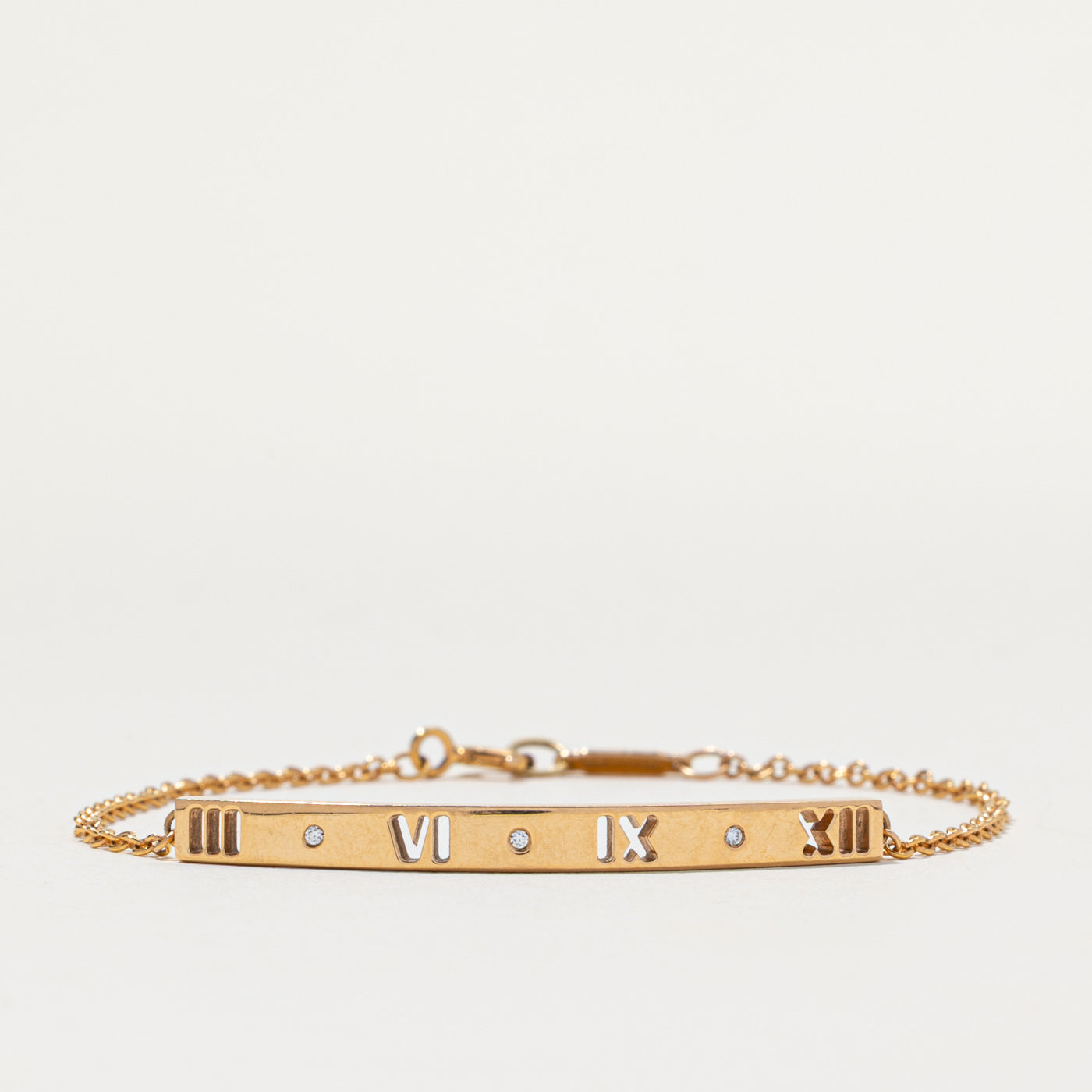 'Tiffany & Co' Atlas Piereced Bar Bracelet | 0.03ctw | 6.5"