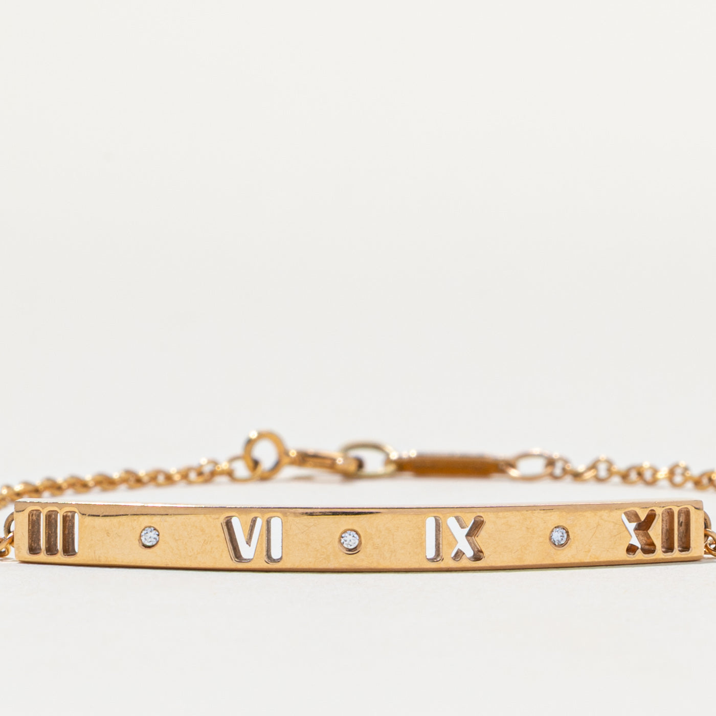 'Tiffany & Co' Atlas Piereced Bar Bracelet | 0.03ctw | 6.5"