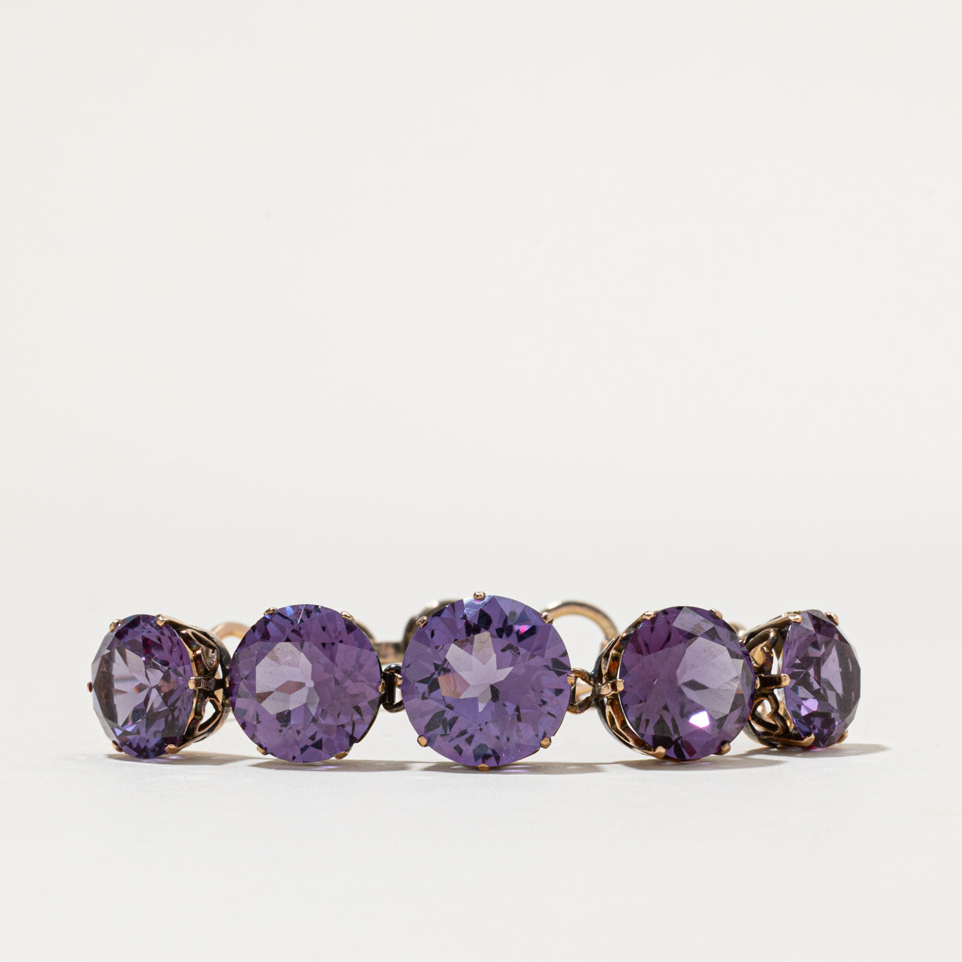 14K Synthetic Sapphire Bracelet | 34.00ctw | 6"