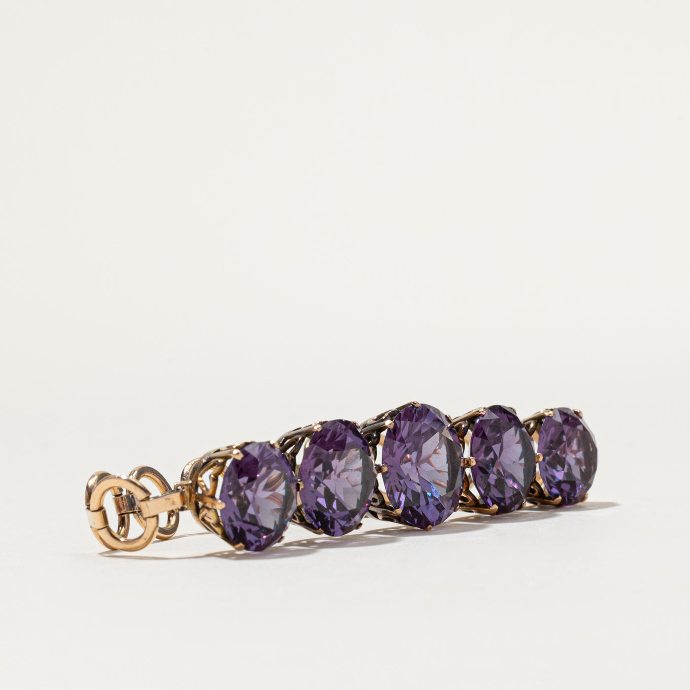 14K Synthetic Sapphire Bracelet | 34.00ctw | 6"