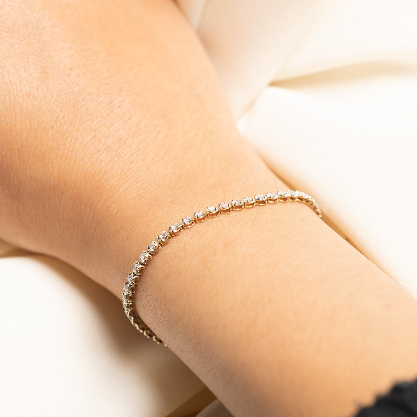 10K Illusion Set Diamond Tennis Bracelet | 1.10ctw | 7.5"