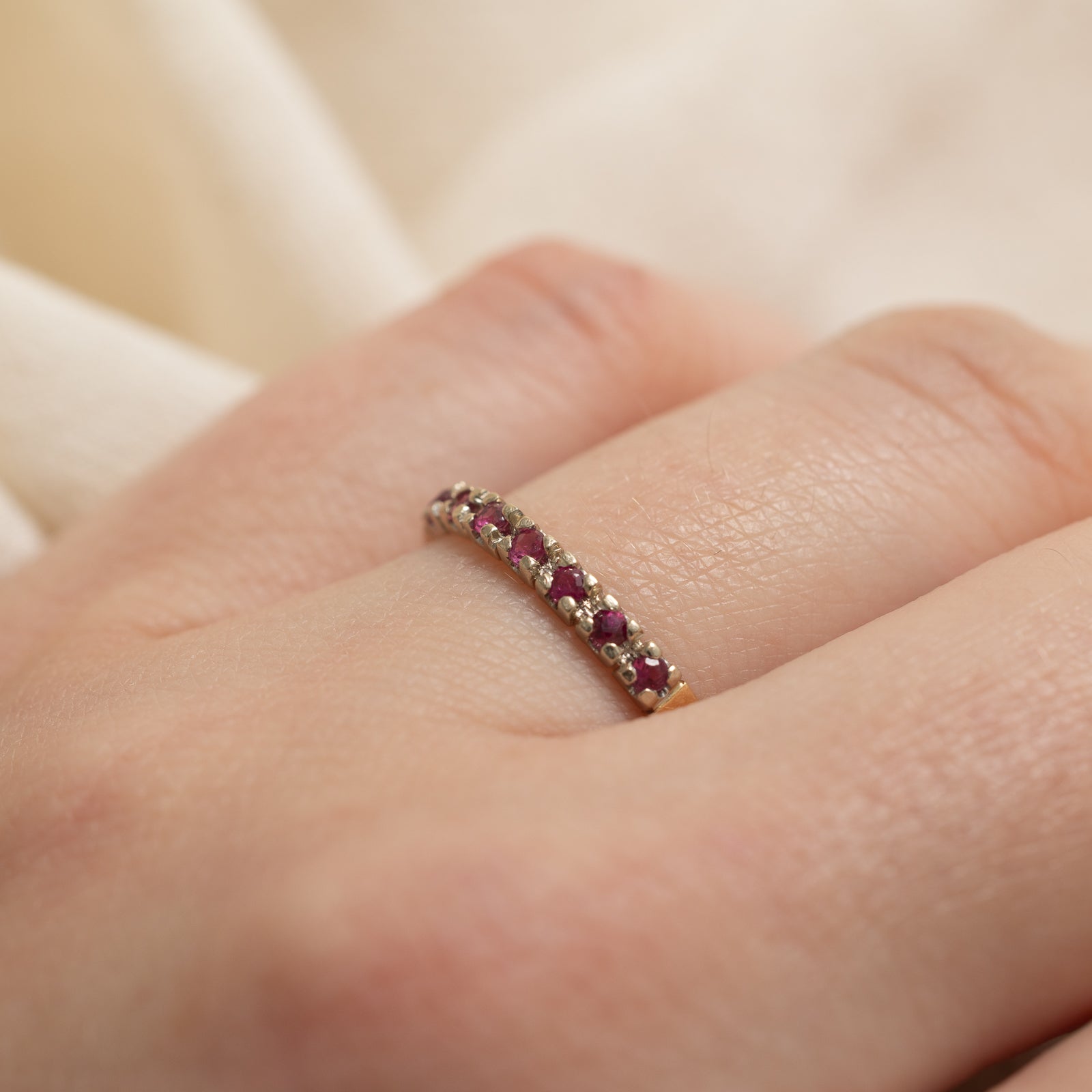 Semi Eternity Ruby Band | 0.07ctw | SZ 6.5