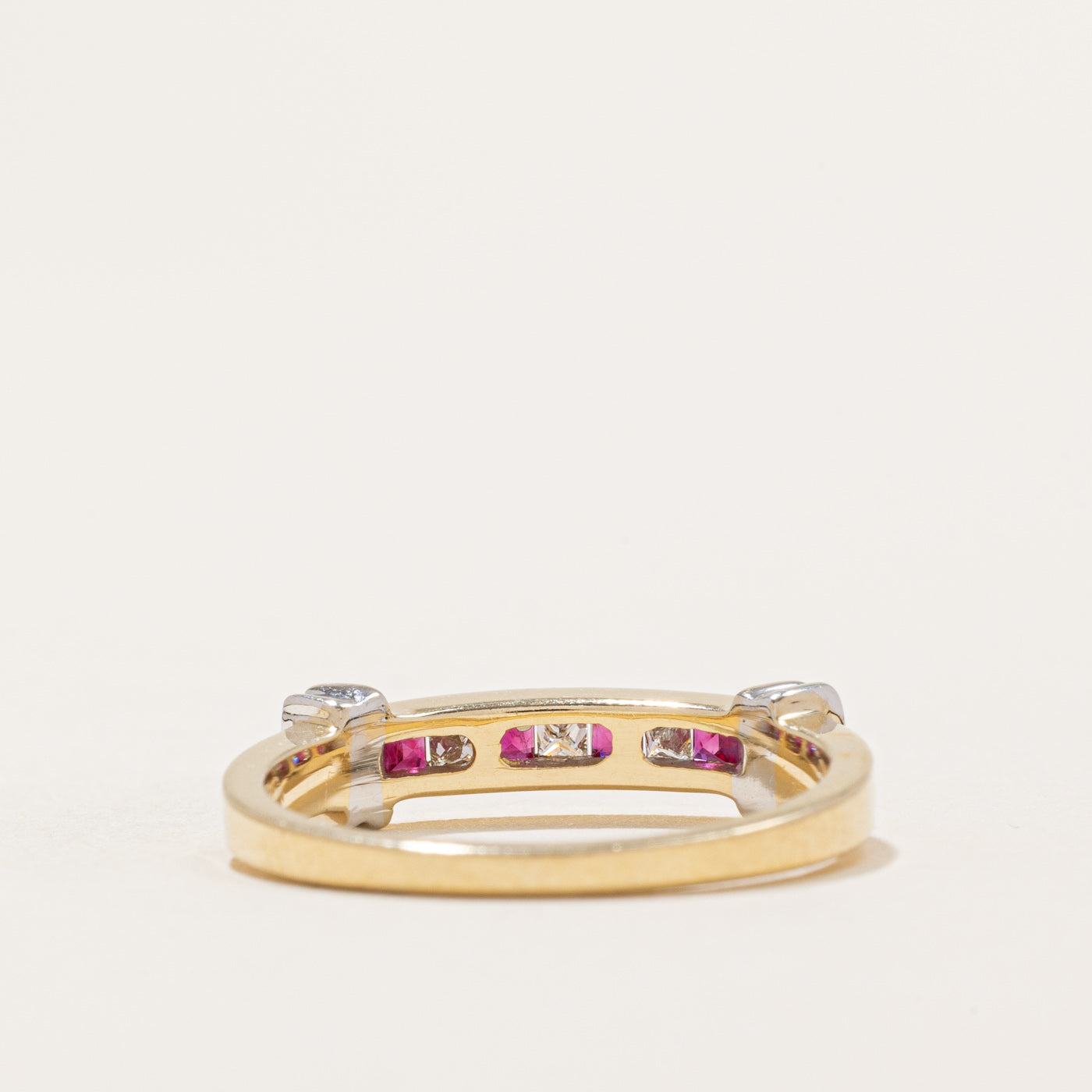 Ruby & Diamond Band | 0.06ctw, 0.05ctw | SZ 6.75