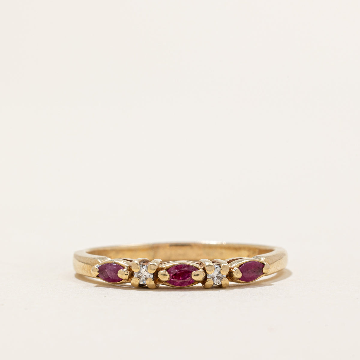 Ruby & Diamond Ring | 0.18ctw, 0.05ctw | SZ 8.75