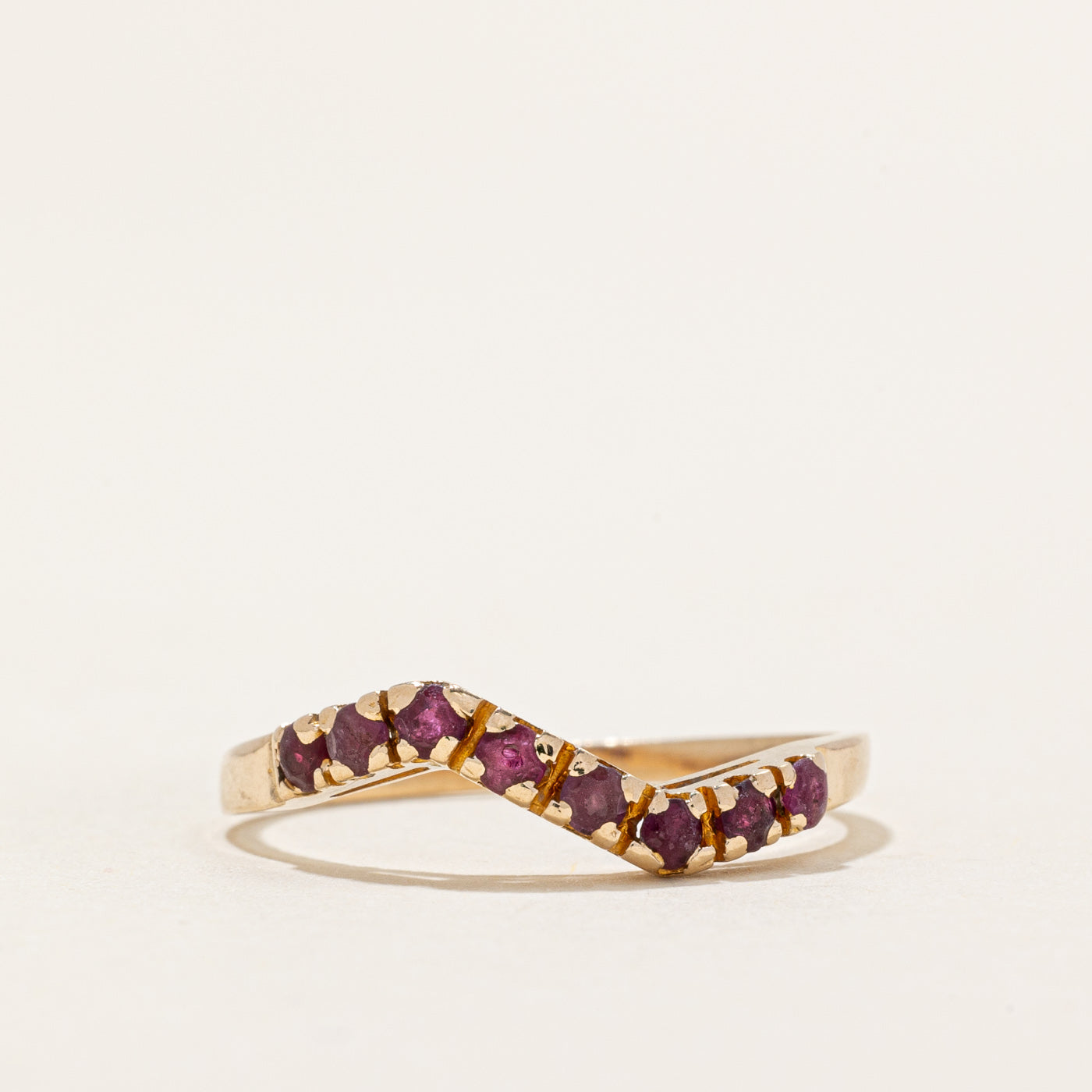 Ruby Zig Zag Ring | 0.13ctw | SZ 7.25