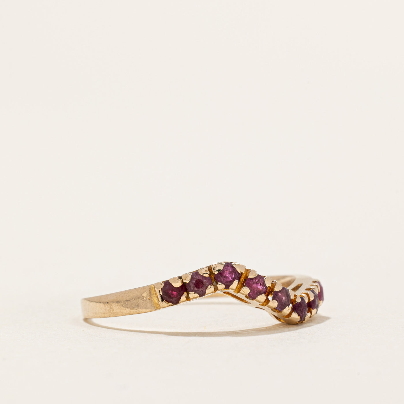 Ruby Zig Zag Ring | 0.13ctw | SZ 7.25