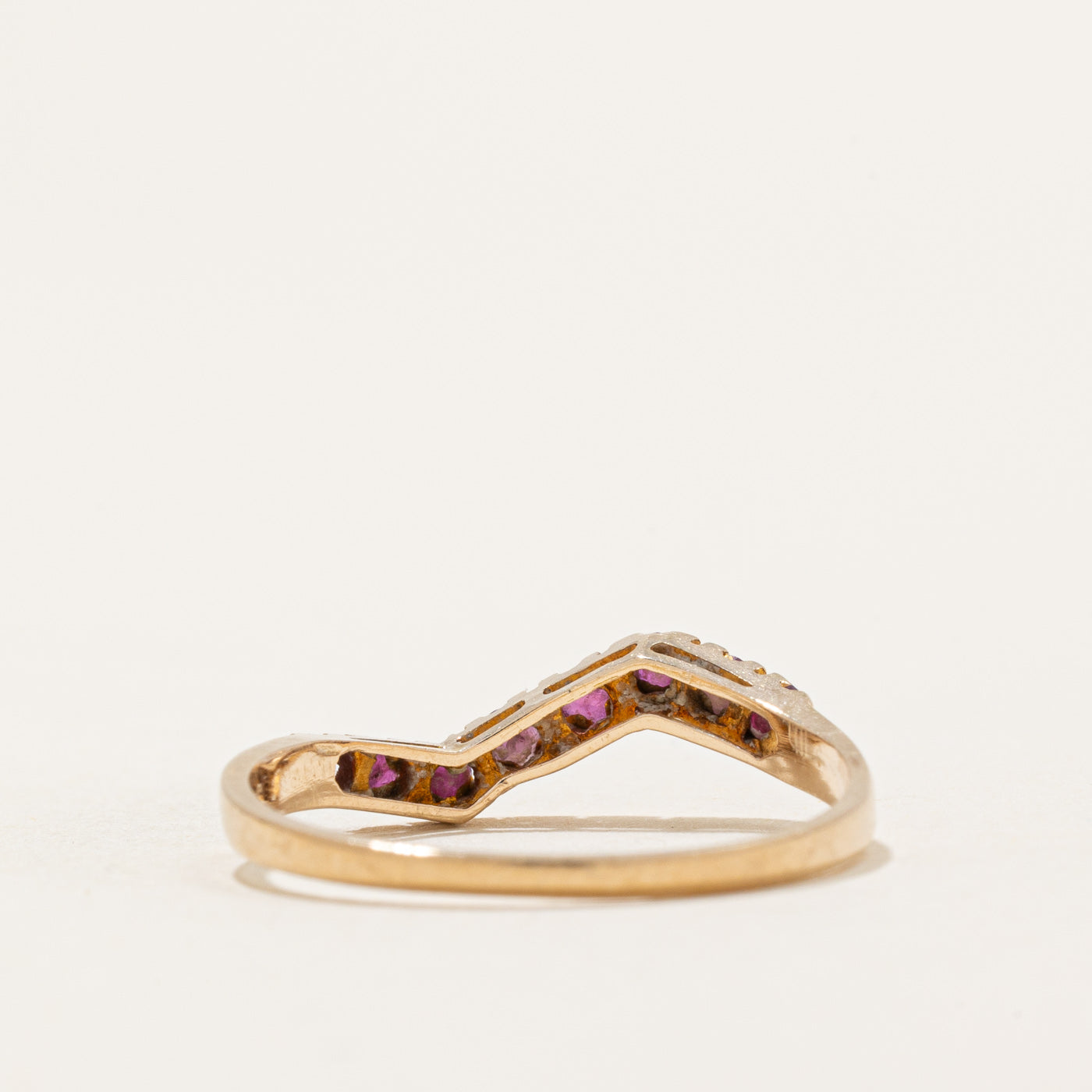 Ruby Zig Zag Ring | 0.13ctw | SZ 7.25