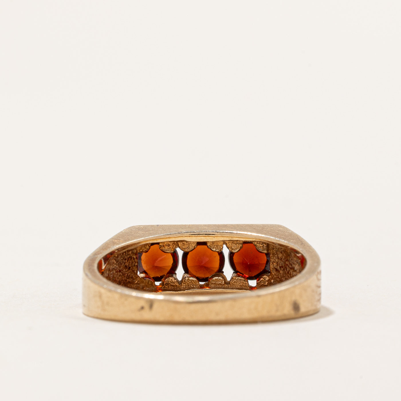 Bague trois pierres en grenat | 0,75 ct | Taille 6